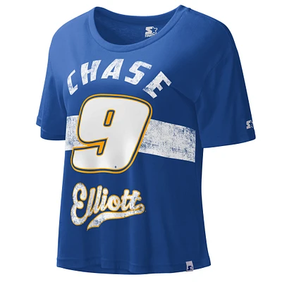 T-shirt pour femme Starter Royal Chase Elliott Record Setter