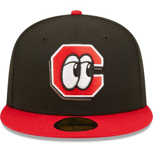 Casquette ajustée 59FIFTY Road Collection authentique Chattanooga Lookouts New Era pour homme, noire