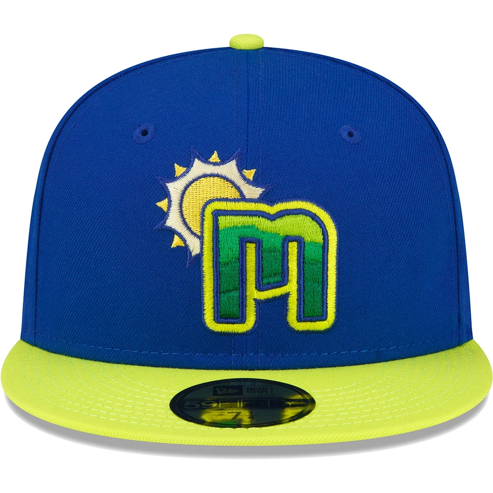 Men's New Era Blue Chattanooga Lookouts Copa De La Diversion 59FIFTY Fitted Hat