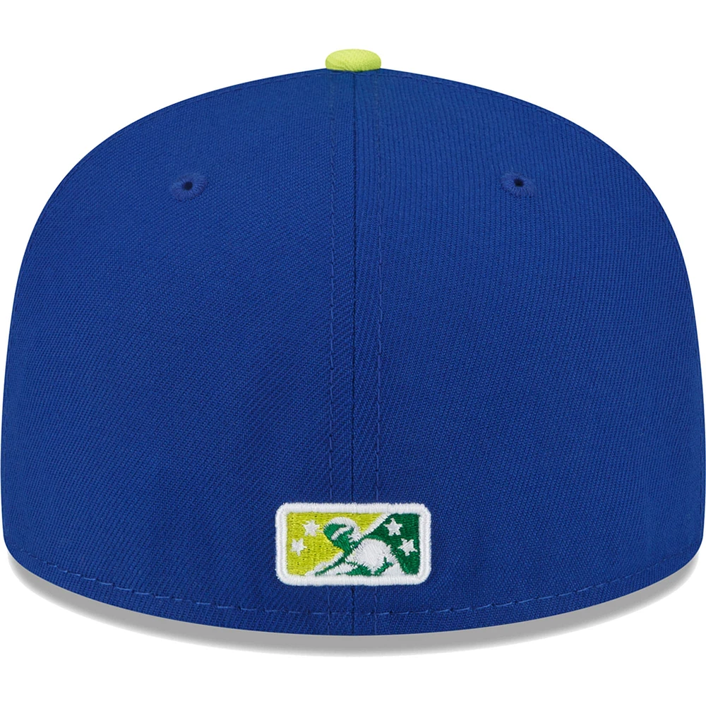 Men's New Era Blue Chattanooga Lookouts Copa De La Diversion 59FIFTY Fitted Hat