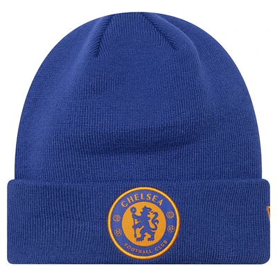 Bonnet en tricot à revers saisonnier Chelsea bleu New Era pour hommes