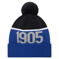 Men's New Era Blue Chelsea Sport Cuffed Knit Hat with Pom