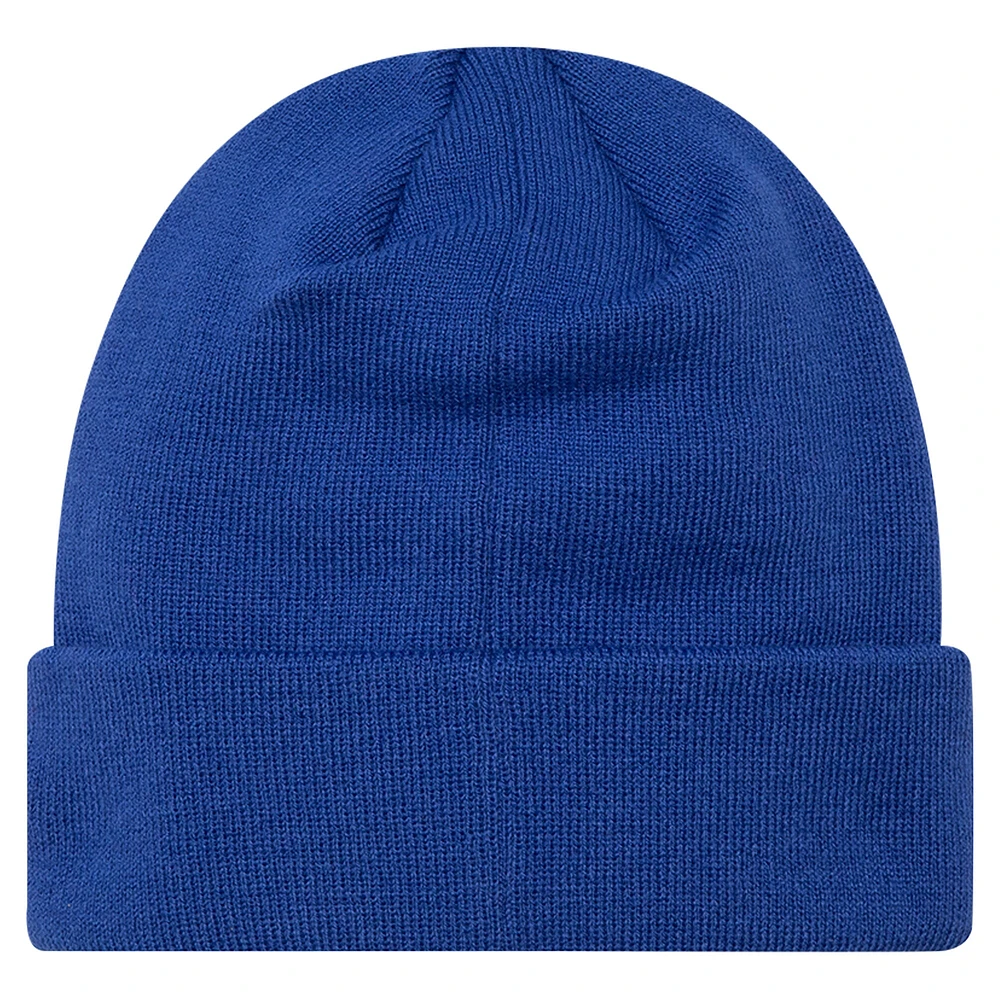Bonnet en tricot à revers et logo Chelsea bleu New Era pour hommes