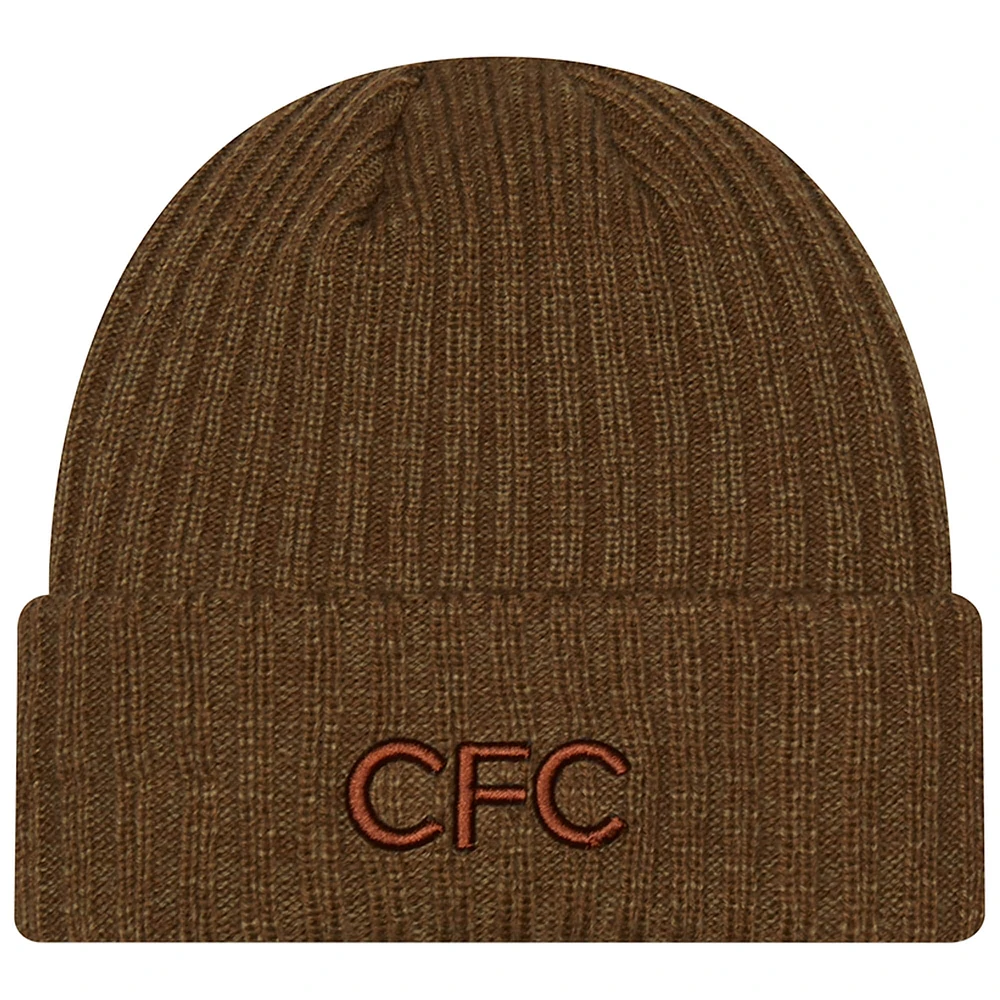 Men's New Era Brown Chelsea Retro Cuffed Knit Hat