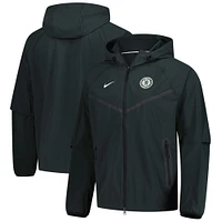 Men's Nike Dark Green Chelsea Tech Fleece Raglan Full-Zip Hoodie