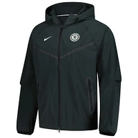 Men's Nike Dark Green Chelsea Tech Fleece Raglan Full-Zip Hoodie