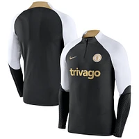 Haut à manches longues avec fermeture éclair quart de performance Nike Chelsea Strike Drill 2023/24 pour Homme - Bleu marine