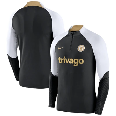 Haut à manches longues avec fermeture éclair quart de performance Nike Chelsea Strike Drill 2023/24 pour Homme - Bleu marine