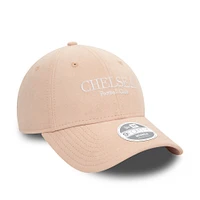 Women's New Era Pink Chelsea Suede 9FORTY Adjustable Hat