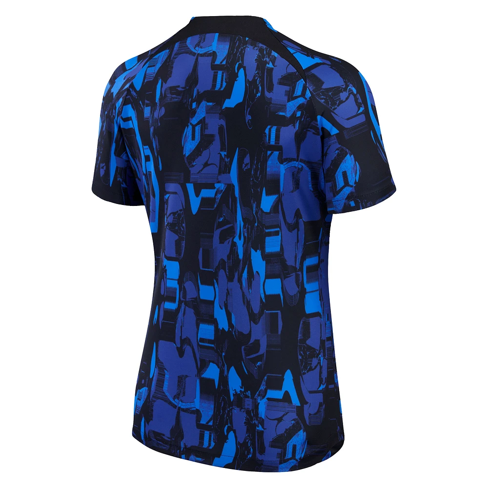 Haut d'avant-match Nike bleu Chelsea 2023/24 Home Academy Pro pour femme