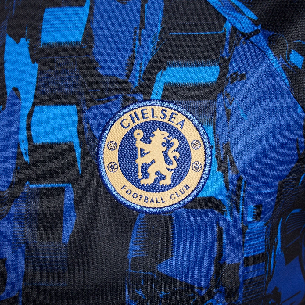 Haut d'avant-match Nike bleu Chelsea 2023/24 Home Academy Pro pour femme