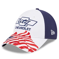 Men's New Era White/Blue City Chevrolet 9FORTY Americana Snapback Adjustable Hat