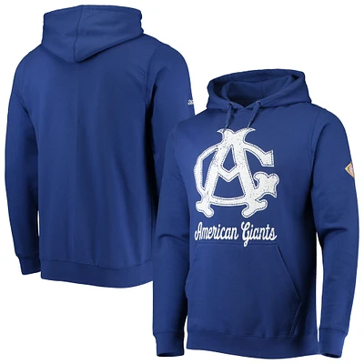 Sweat à capuche avec logo Stitches Royal Chicago American Giants Negro League pour homme