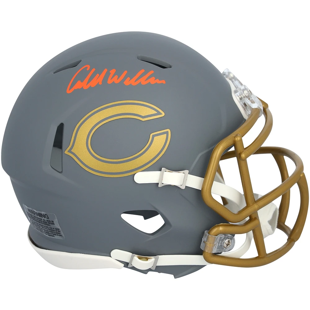 Casque Riddell Slate Speed Mini 2024 autographié par Caleb Williams des Chicago Bears