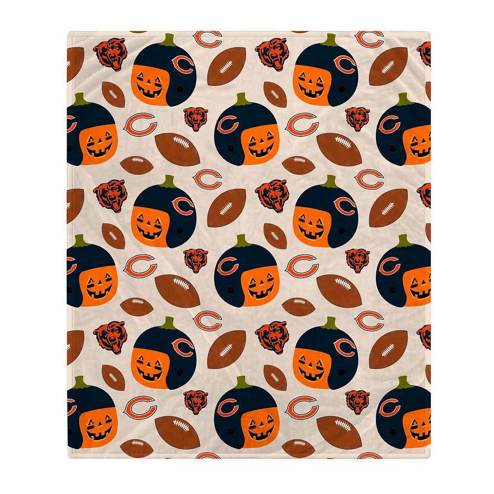 Chicago Bears 60" x 70" Couverture en polaire Corral pour casque de citrouille