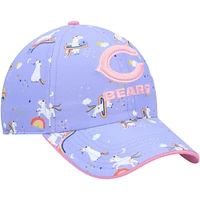 Girls Preschool '47 Purple Chicago Bears Unicorn Clean Up Adjustable Hat