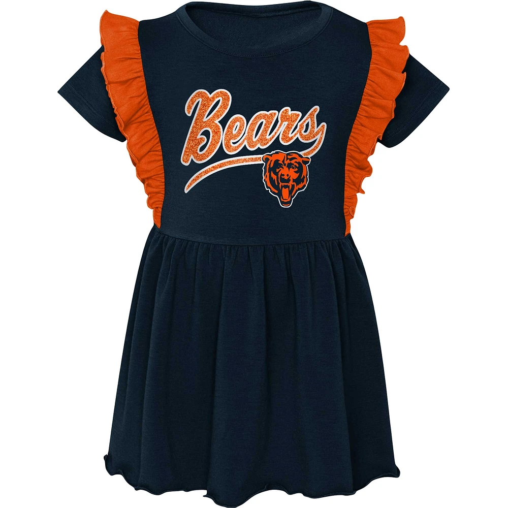 Girls Preschool Navy Chicago Bears Too Cute Tri-Blend Dress
