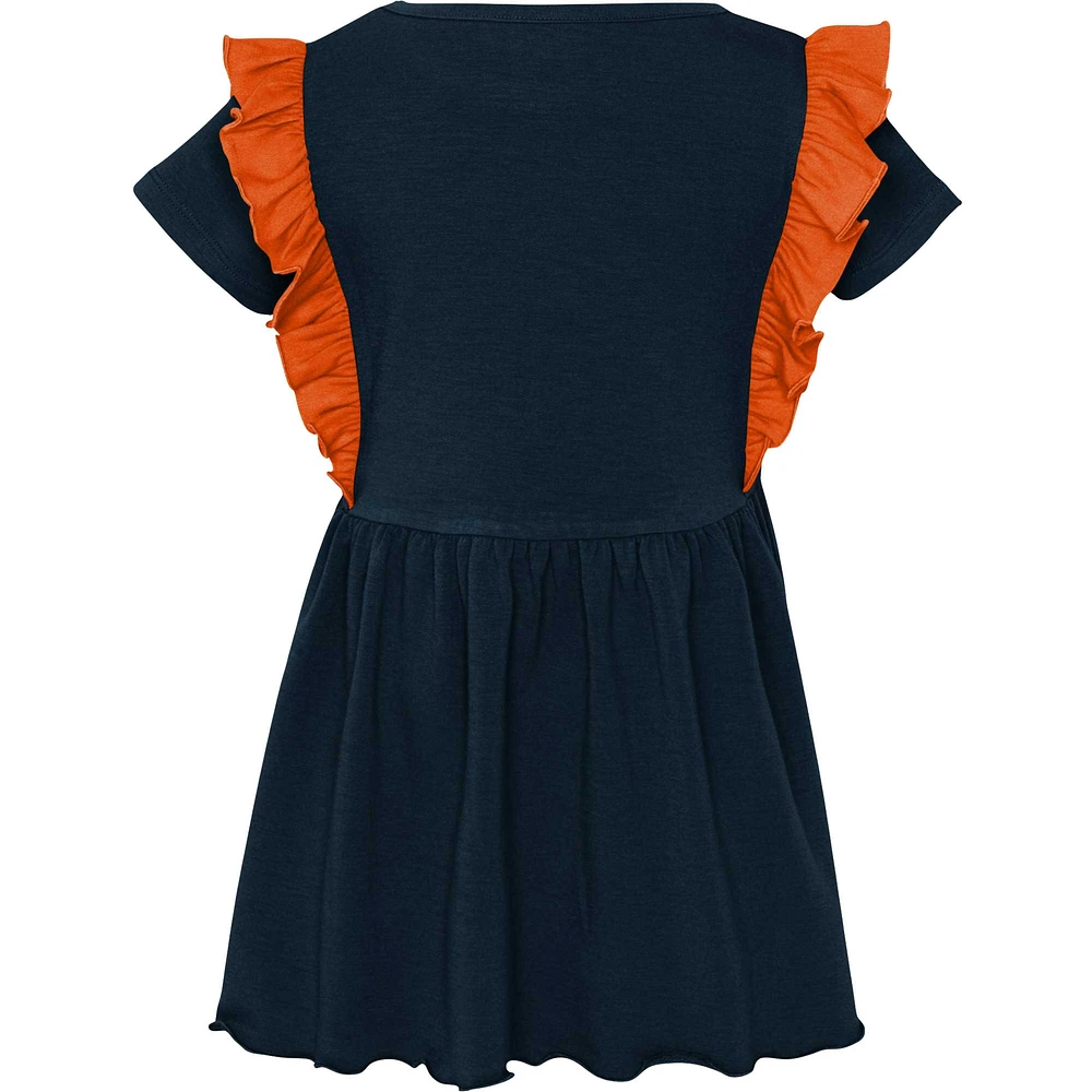 Girls Preschool Navy Chicago Bears Too Cute Tri-Blend Dress