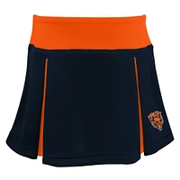 Girls Toddler Navy Chicago Bears Spirit Cheer Two-Piece Cheerleader Set with Bloomers