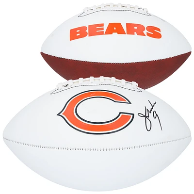 Ballon de football Franklin White Panel autographié par Jim McMahon des Chicago Bears