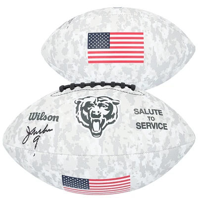 Ballon de football Wilson 2024 autographié par Jim McMahon des Chicago Bears