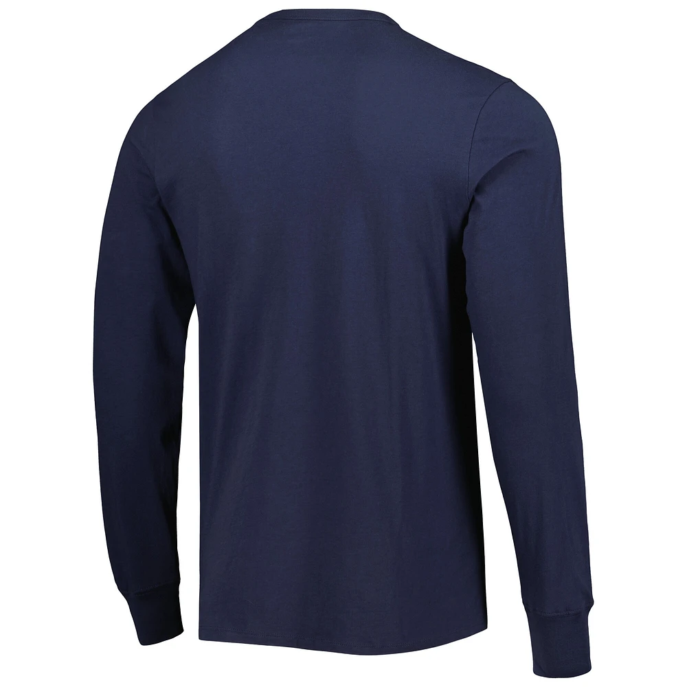 Men's '47 Navy Chicago Bears Brand Wide Out Franklin Long Sleeve T-Shirt