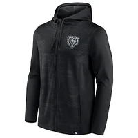 Men's Fanatics Black Chicago Bears Ball Carrier Full-Zip Hoodie