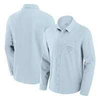 Men's Fanatics Light Blue Chicago Bears Front Office Long Sleeve Button-Up Shirt