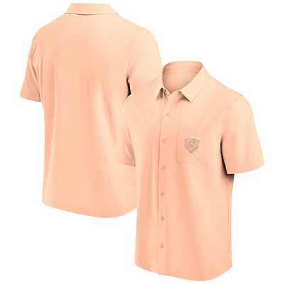 Chemise boutonnée fanatiques rose clair des Chicago Bears Front Office pour hommes
