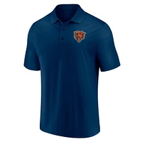 Men's Fanatics Navy/Orange Chicago Bears Home and Away 2-Pack Polo Set