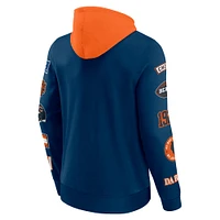 Men's Fanatics  Navy/Orange Chicago Bears Patched Out Pullover Hoodie