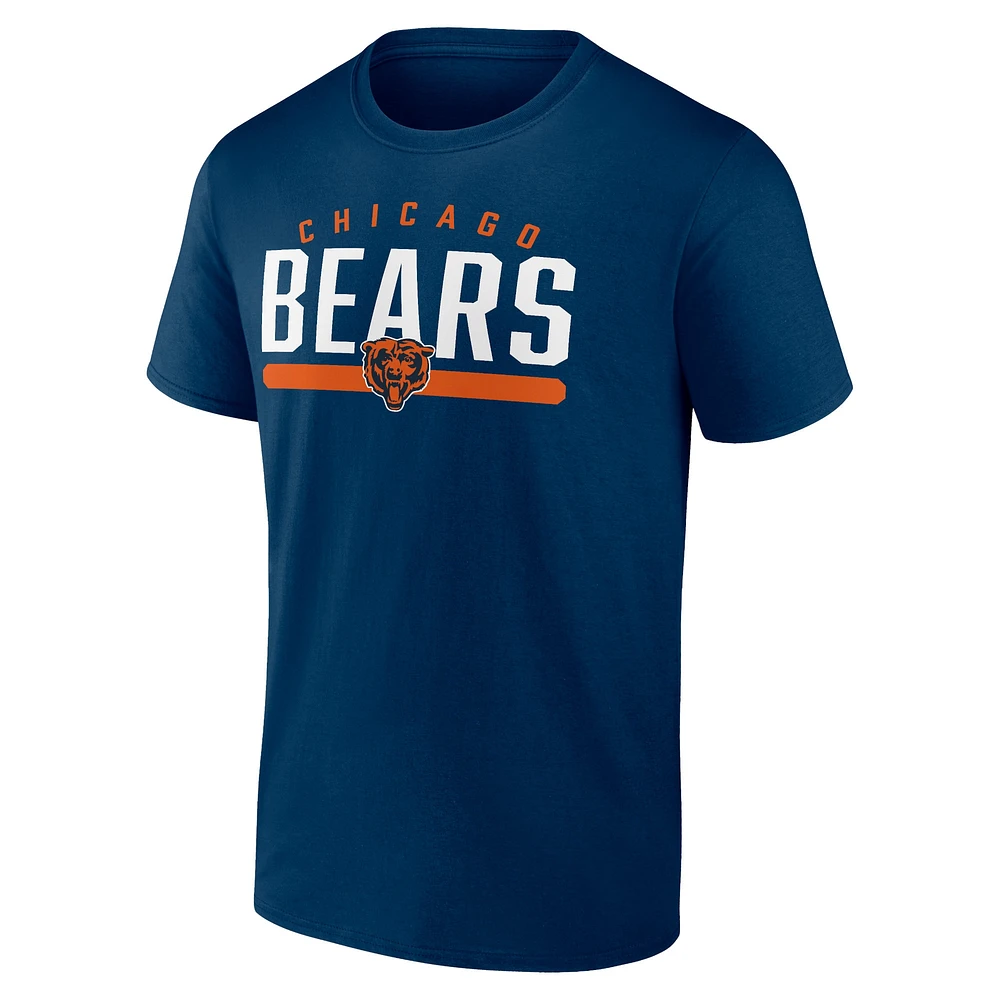 Men's Fanatics Navy Chicago Bears Arc and Pill T-Shirt