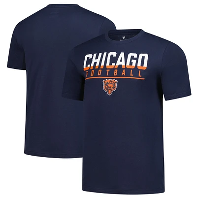 T-shirt Fanatics pour homme bleu marine avec logo des Chicago Bears