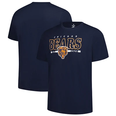 T-shirt vintage Fanatics pour homme, bleu marine, Chicago Bears