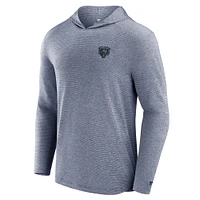 Men's Fanatics Navy Chicago Bears Front Office Tech Lightweight Hoodie T-Shirt