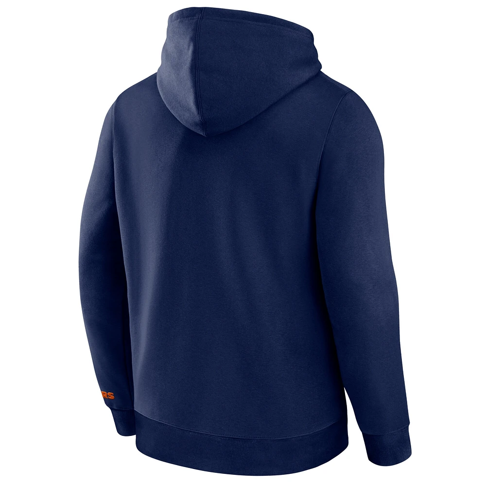 Men's Fanatics  Navy Chicago Bears Legacy Fleece Pullover Hoodie