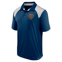 Polo primaire fanatiques des Chicago Bears pour hommes, bleu marine
