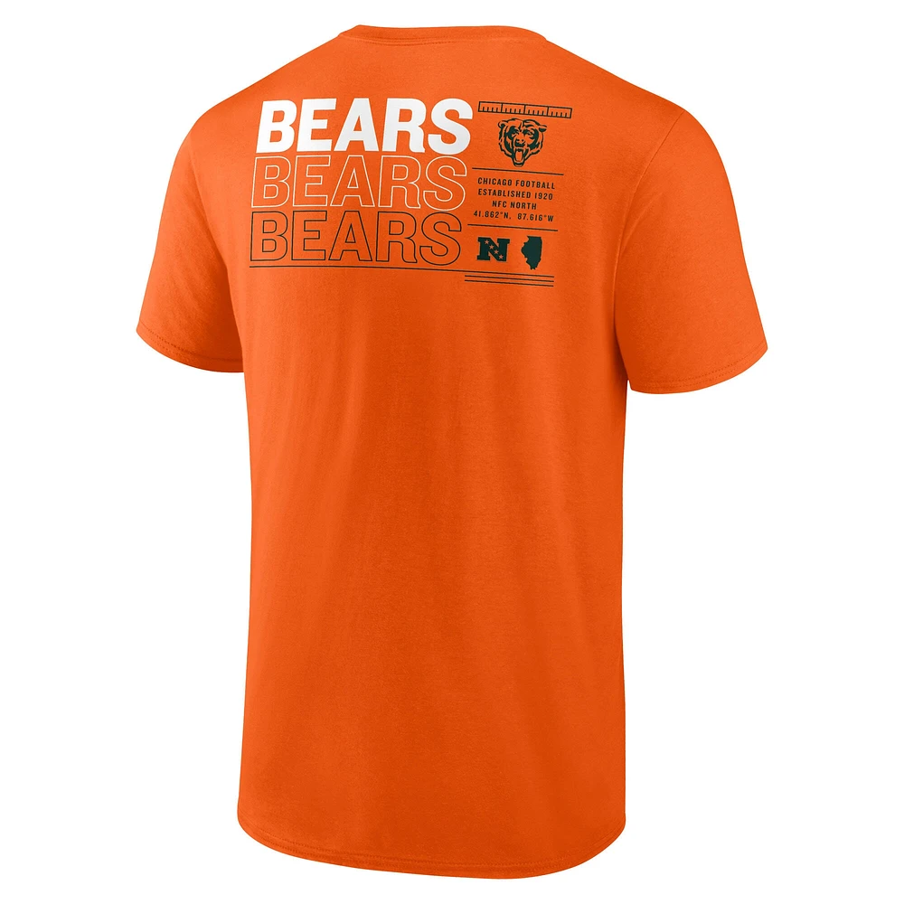 Men's Fanatics Orange Chicago Bears Repeat Stats T-Shirt