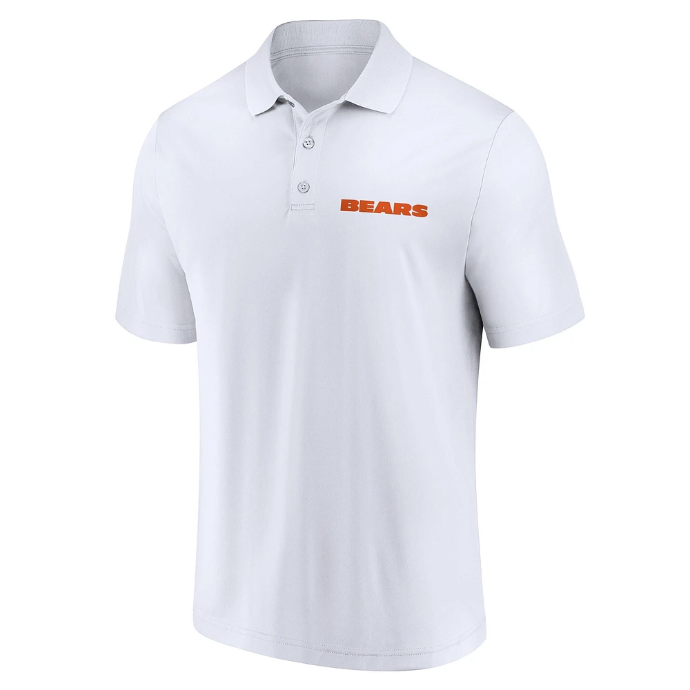 Men's Fanatics White/Navy Chicago Bears Lockup Two-Pack Polo Set