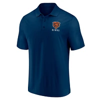 Men's Fanatics White/Navy Chicago Bears Lockup Two-Pack Polo Set