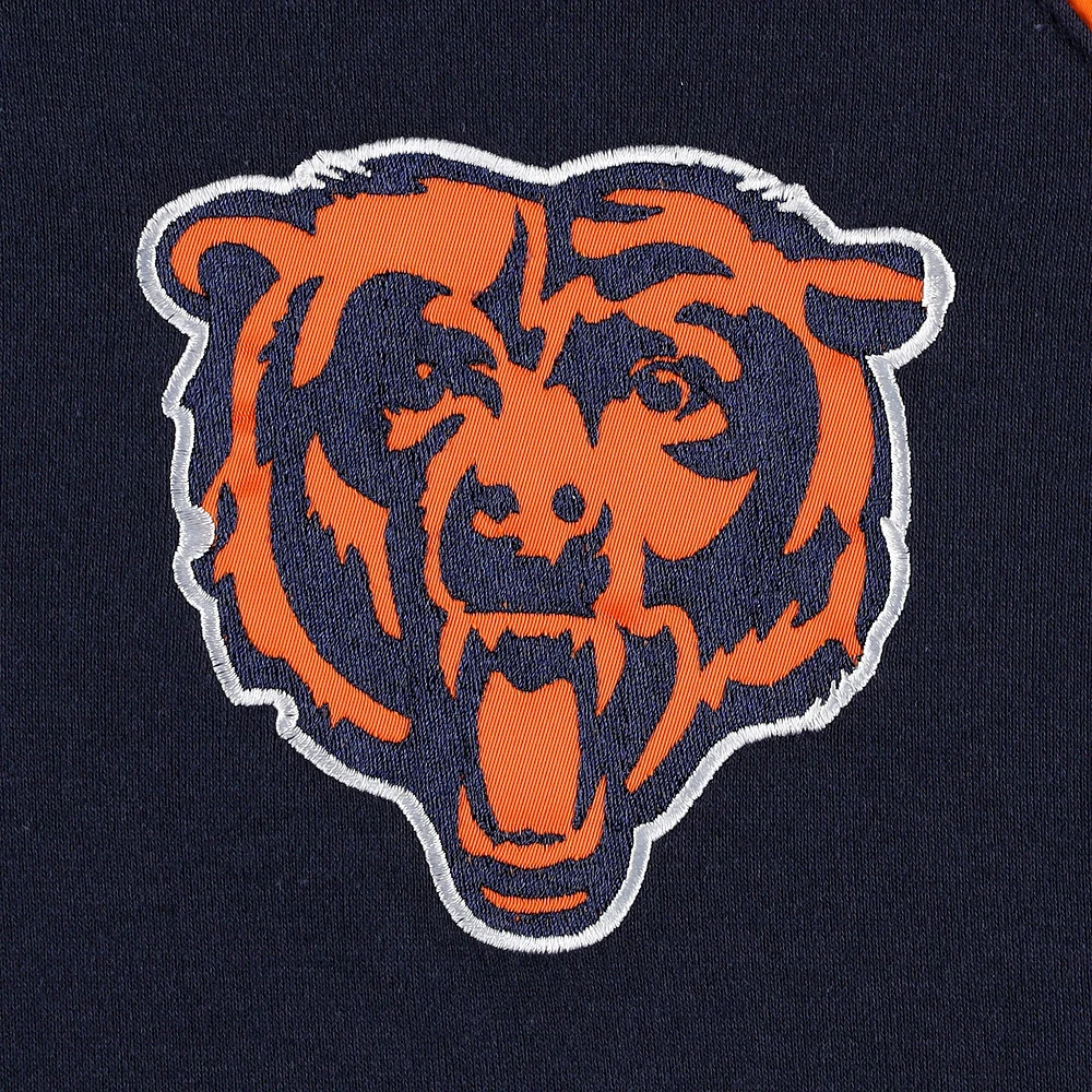 Men's G-III Sports by Carl Banks Navy Chicago Bears Defender Raglan Full-Zip Hoodie Varsity Jacket