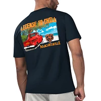Men's Margaritaville Navy Chicago Bears License to Chill T-Shirt