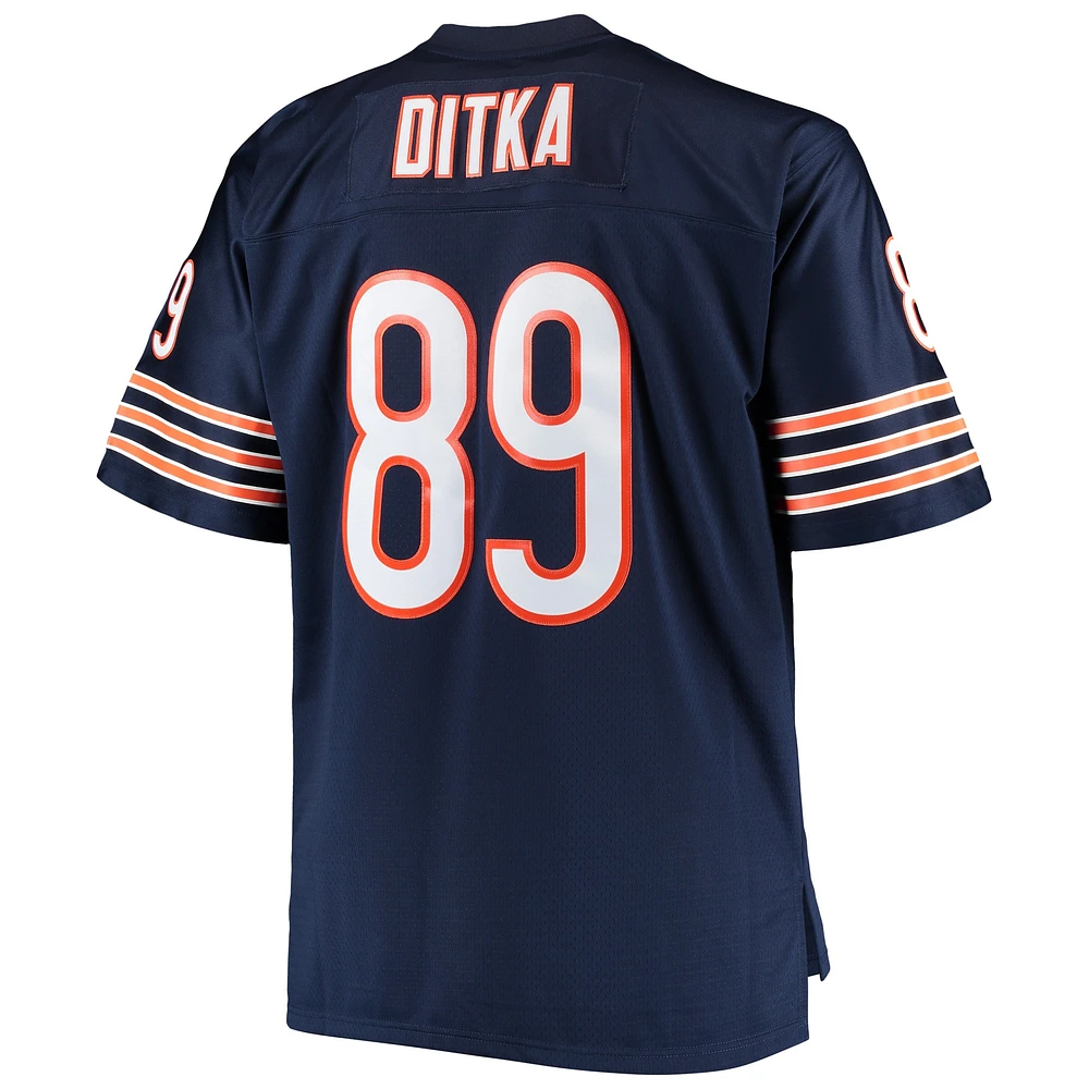 Men's Mitchell & Ness Mike Ditka Navy Chicago Bears Big Tall 1966 Retired Player Replica Jersey