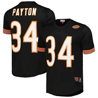 Men's Mitchell & Ness Walter Payton Black Chicago Bears Retired Player Name Number Mesh Top