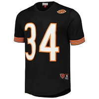 Men's Mitchell & Ness Walter Payton Black Chicago Bears Retired Player Name Number Mesh Top