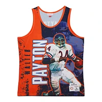 Men's Mitchell & Ness Walter Payton Navy Chicago Bears 1983 Player Burst Tank Top