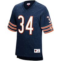 Men's Mitchell & Ness Walter Payton Navy Chicago Bears Retired Player Name Number Acid Wash Top