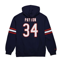Men's Mitchell & Ness Walter Payton Navy Chicago Bears Retired Player Name Number Pullover Hoodie
