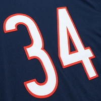 Haut à manches longues Mitchell & Ness Walter Payton bleu marine pour homme avec nom et numéro de joueur la retraite des Chicago Bears