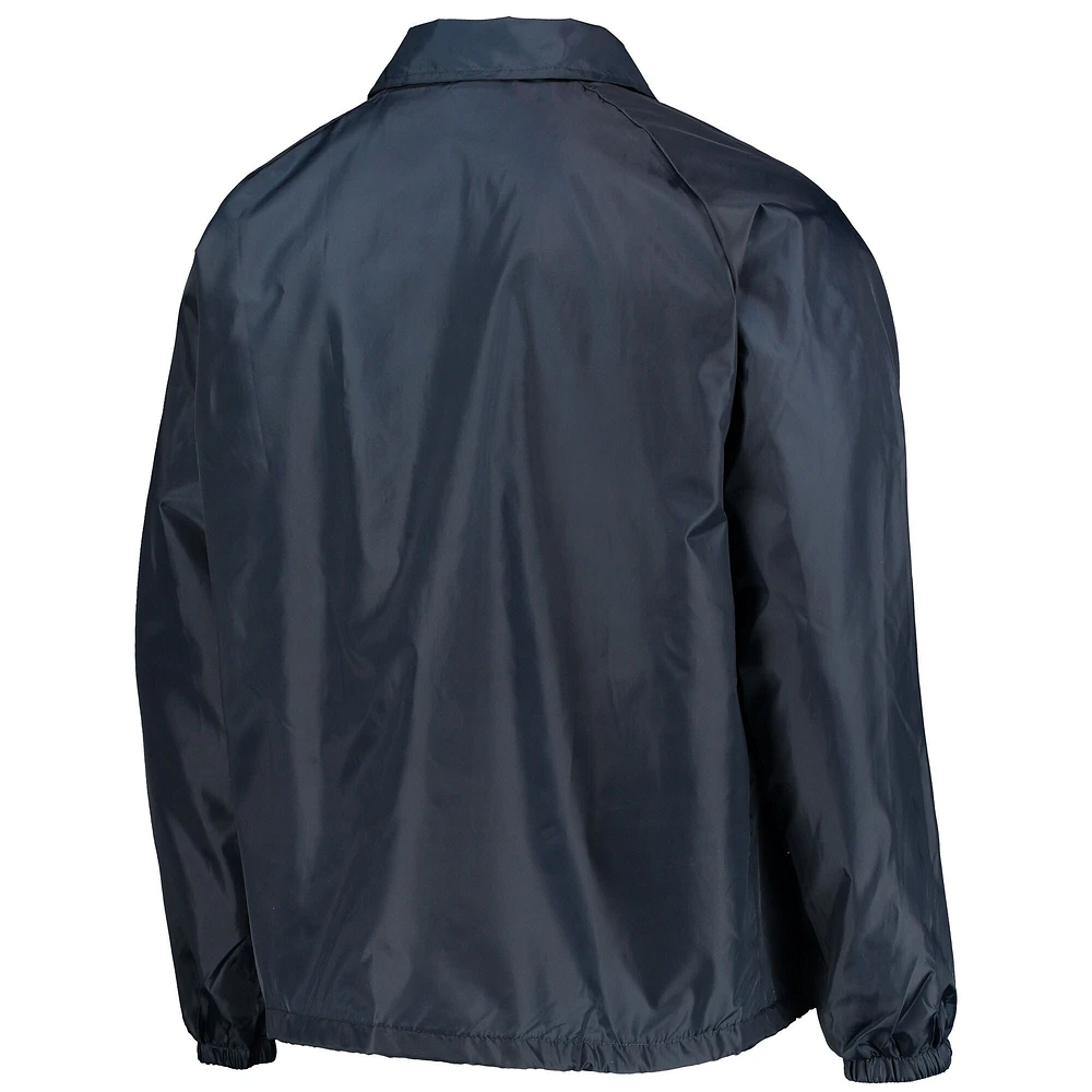 Men's Navy Chicago Bears Coaches Classic Raglan Full-Snap Windbreaker Jacket
